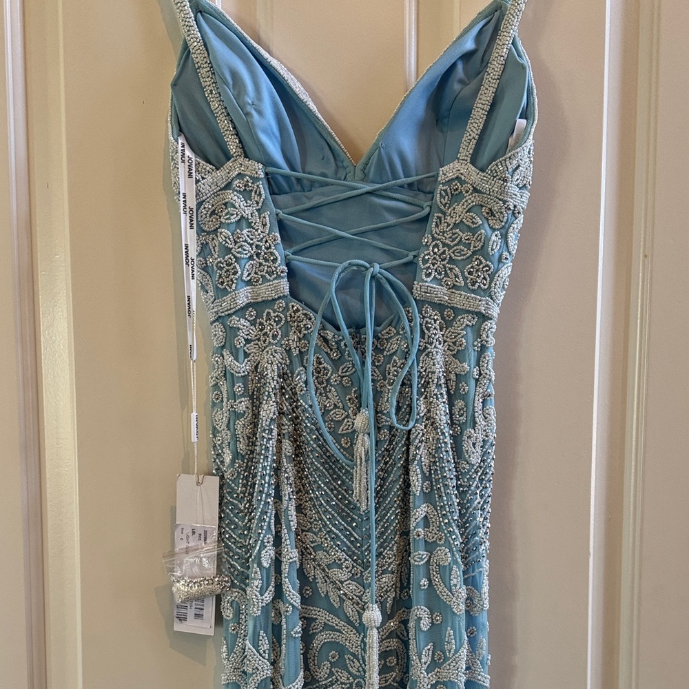 Jovani Light Blue Embellished Prom/ Winter Formal Gown - Picture 4 of 8